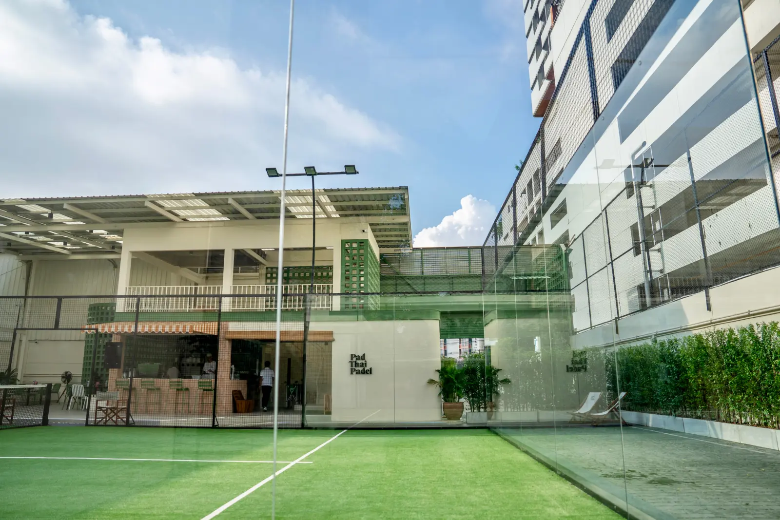 Padel courts at Pad Thai Padel Rama 4, Bangkok